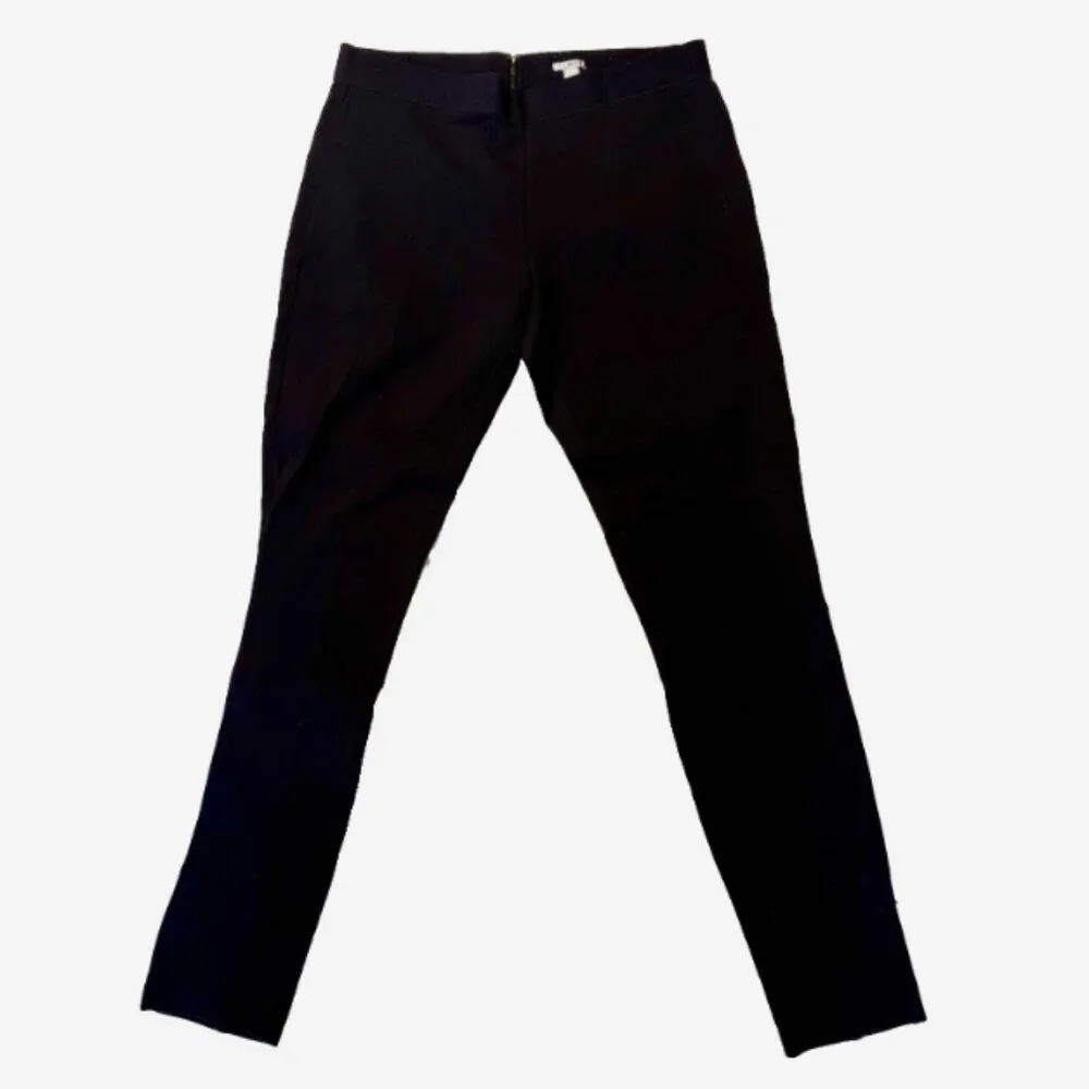Vintage J.Crew Women’s Pixie Pant Black 8R‎ Zip Back Ponte Skinny Ankle Pants